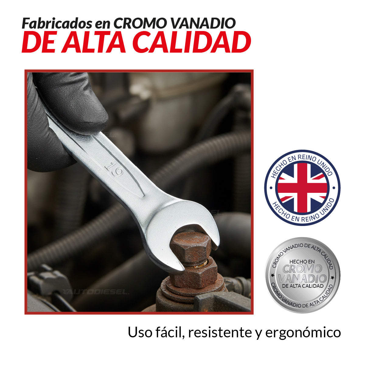 Juego de llaves combinadas; Edición tipo Lok 8-19 mm 2508-WW