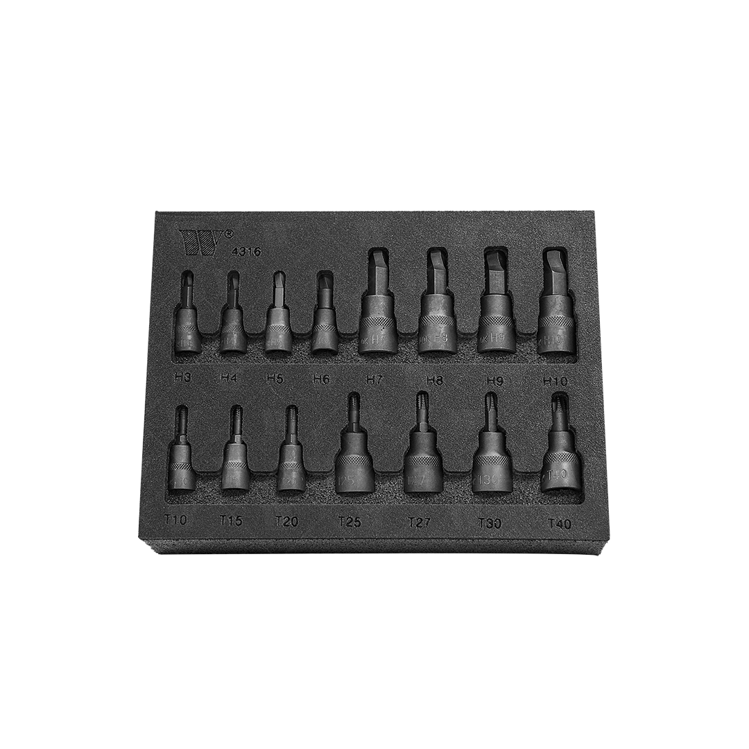 Removedores Torx® y hexagonales Lok-Typ™ de 15 piezas, kit maestro 4316-WW