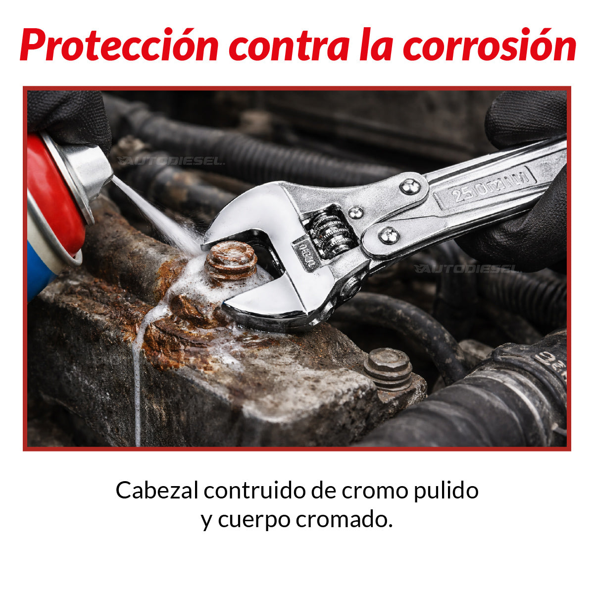 Llave Ajustable con Palanca de Bloqueo; 250 mm 44286-WW