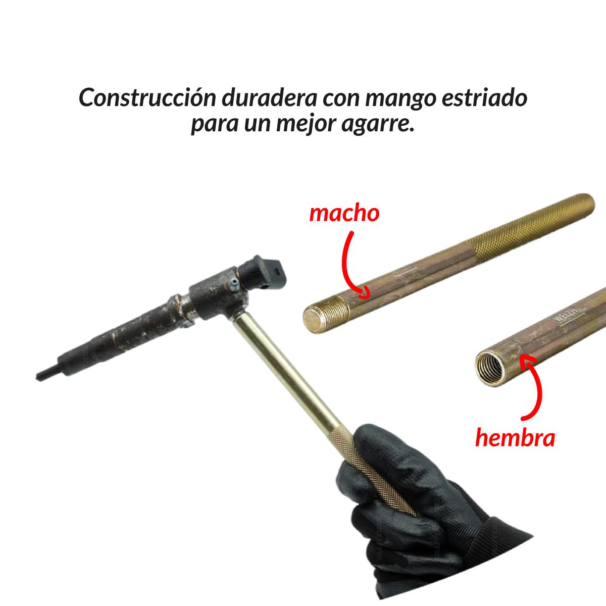 Extractor para inyectores diesel, barras de tracción de inyector; 2 piezas 44823-WW