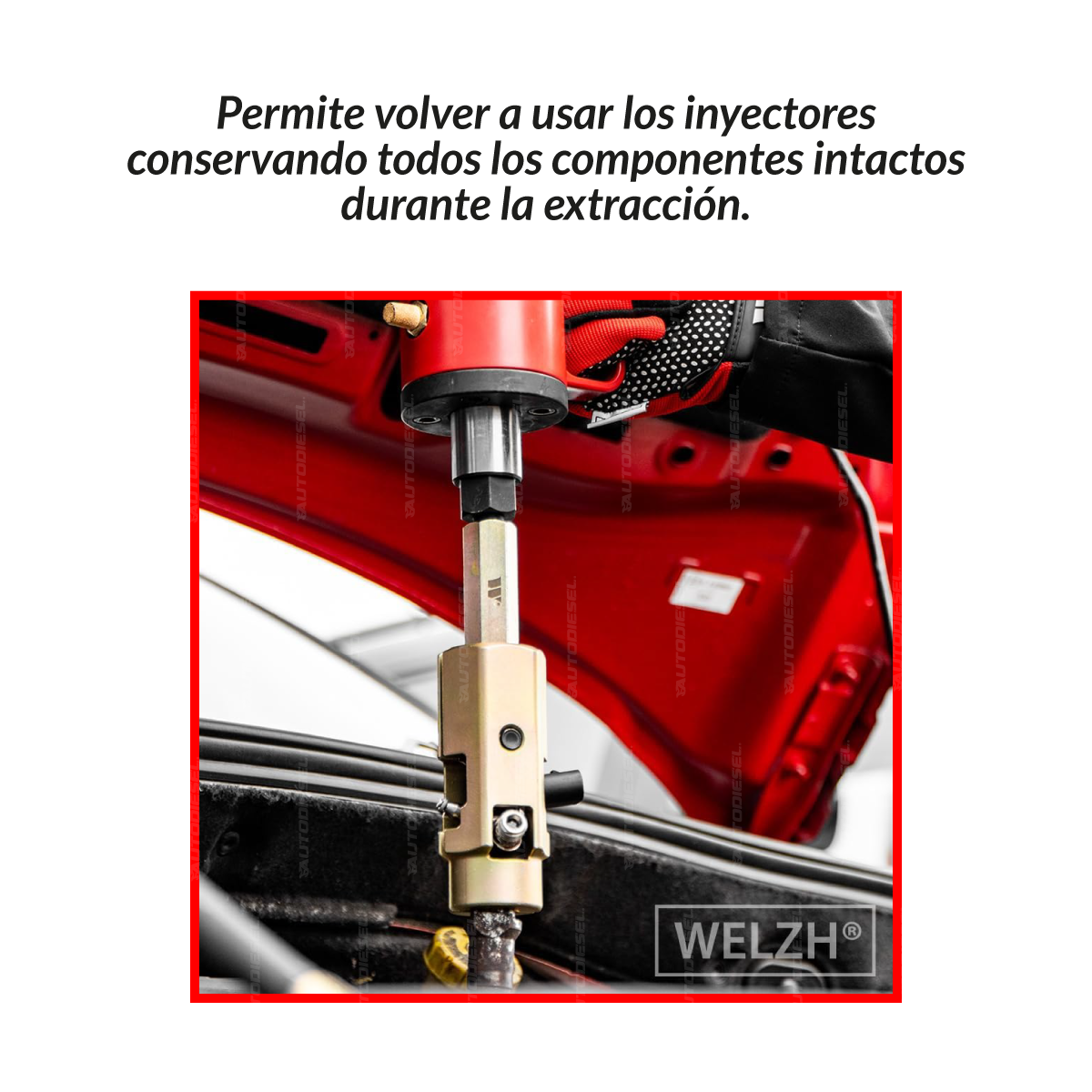 Adaptador universal para extractor neumático,inyectores diesel; Ford Eco-Azul 2.0 4956-WW