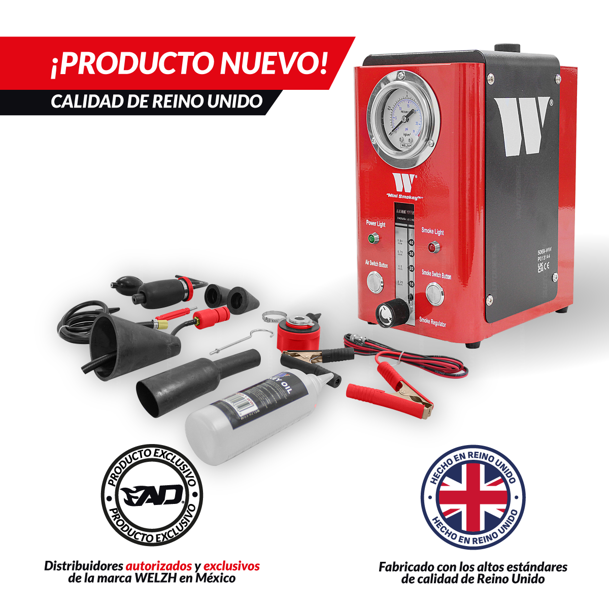 Máquina detectora de fugas de diagnóstico de humo ''Mini Smokey" 5069-WW