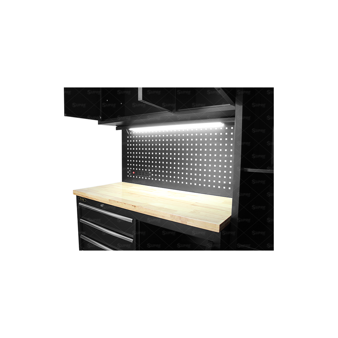 ULTRA - Estación de trabajo 4 piezas con ruedas y mesa de madera