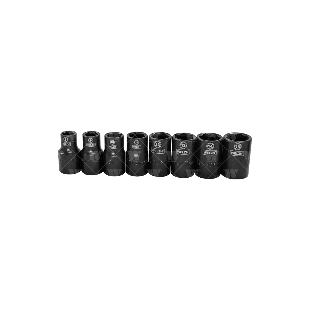 Juego de enchufes impacto 8-19 mm Lok-Typ; 3/8'', profundo y poco profundo 44115-WW