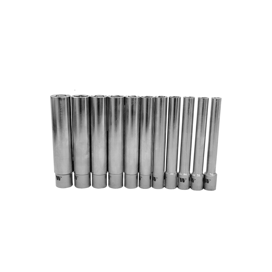 Juego de dados largos; Súper profundo, 3/8''dr, 6 puntas, 12 piezas 4434-WW