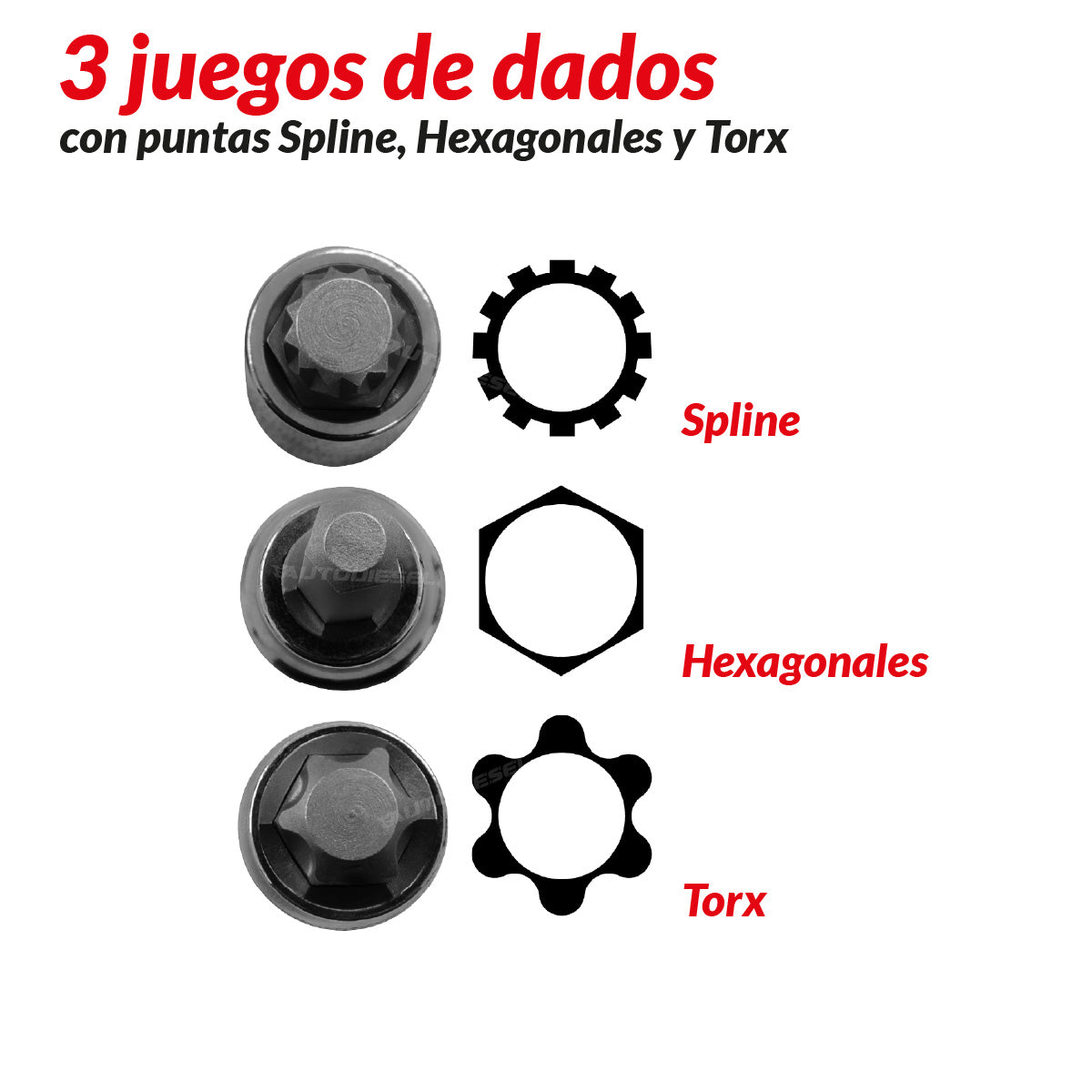 Juegos de dados con puntas de 1/2'' de 88 piezas 800072-UTC