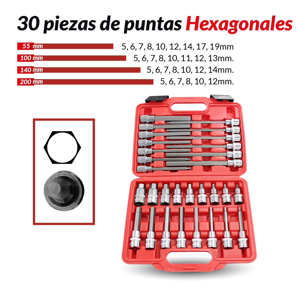 Juegos de dados con puntas de 1/2'' de 88 piezas 800072-UTC