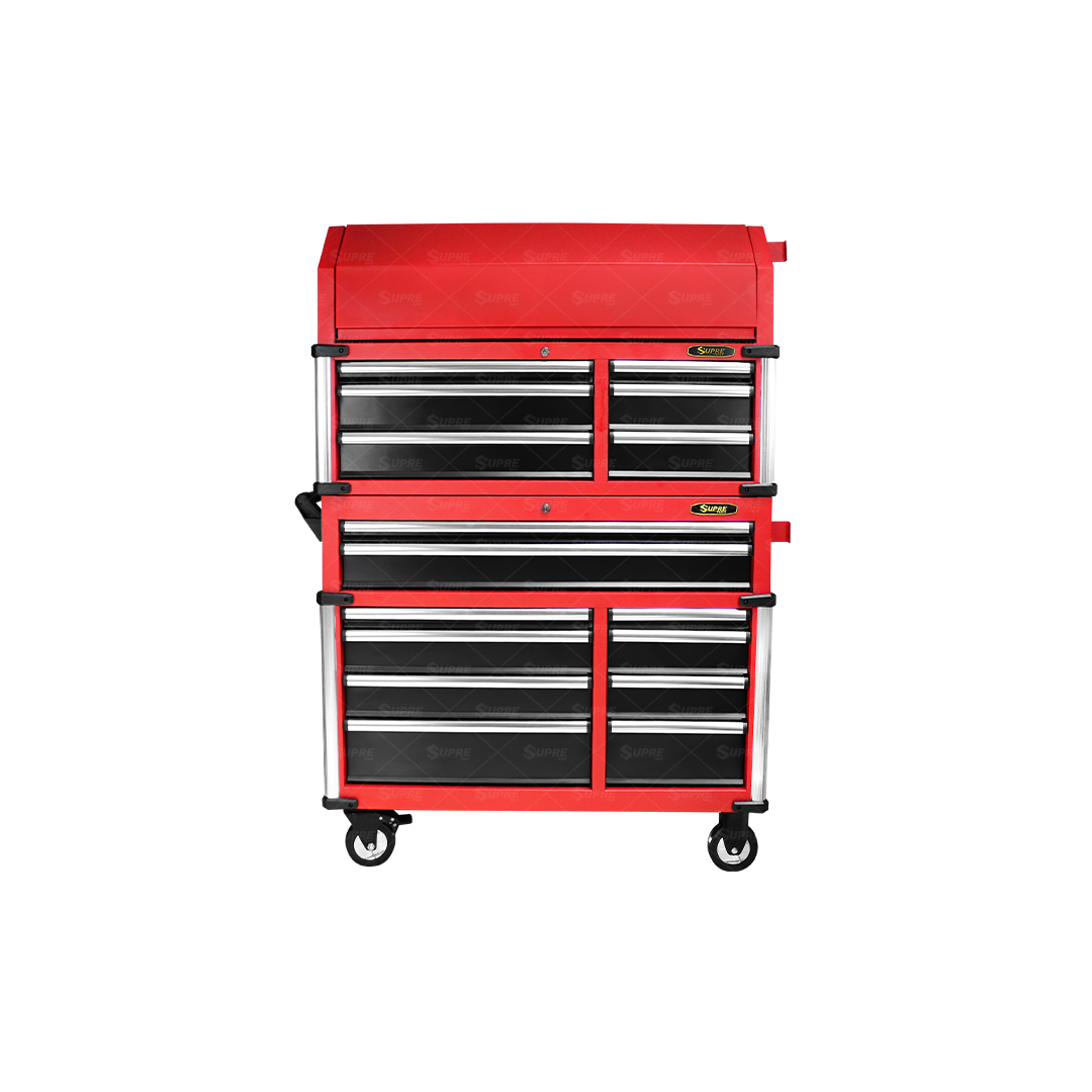 POWER X - Gabinete para herramientas con ruedas - 16 cajones