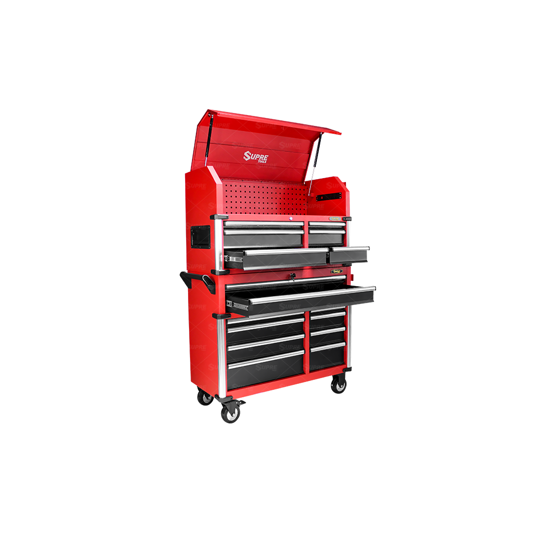 POWER X - Gabinete para herramientas con ruedas - 16 cajones