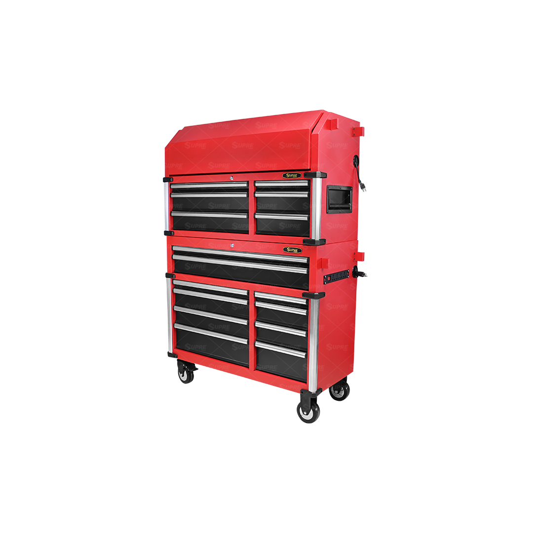 POWER X - Gabinete para herramientas con ruedas - 16 cajones