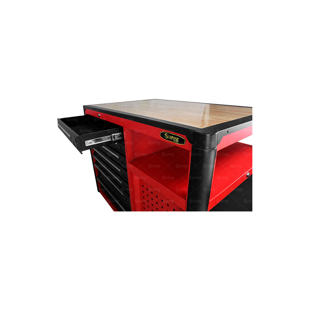 360 - Gabinete para herramientas con mesa de trabajo con ruedas - 12 cajones