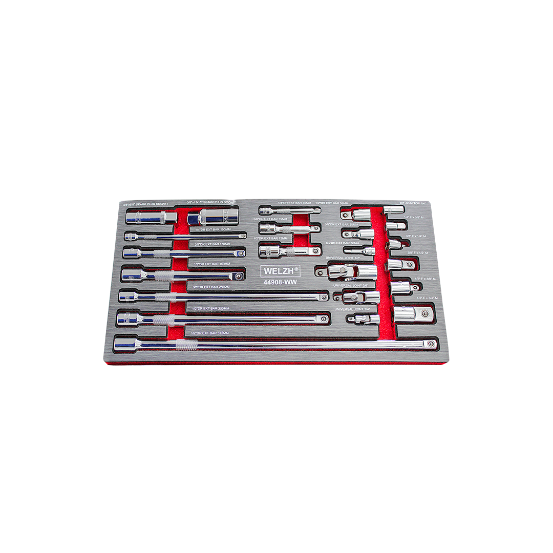 Juego de barras de extensión para matraca y nudos, 23 piezas 44908-WW