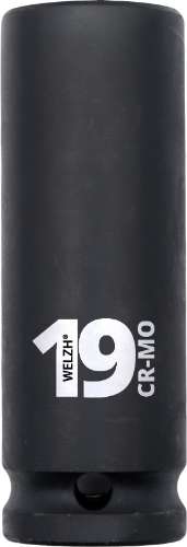 Vaso; de impacto, 6 puntos, profundo, 19 mm, 1/2'' de carraca