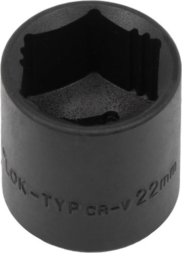 Vaso de impacto; tipo Lok, corto, 3/8'', 21 mm