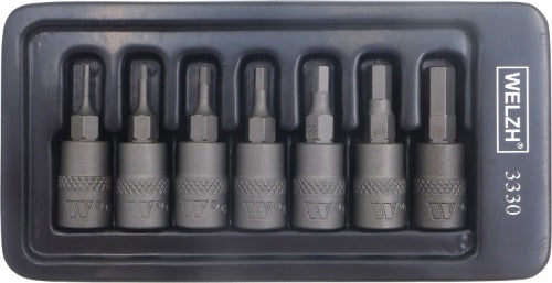 Vaso de Puntas; Juego de 7 Piezas Hexagonal de 1/4'' de Carraca 3330-WW