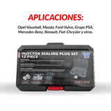 Juego de tapones de sellado para inyectores, 12 piezas 2991-WW