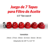 Juego de Llaves para Tapas de Filtro de Aceite; Juego de 7 Piezas 4268-WW