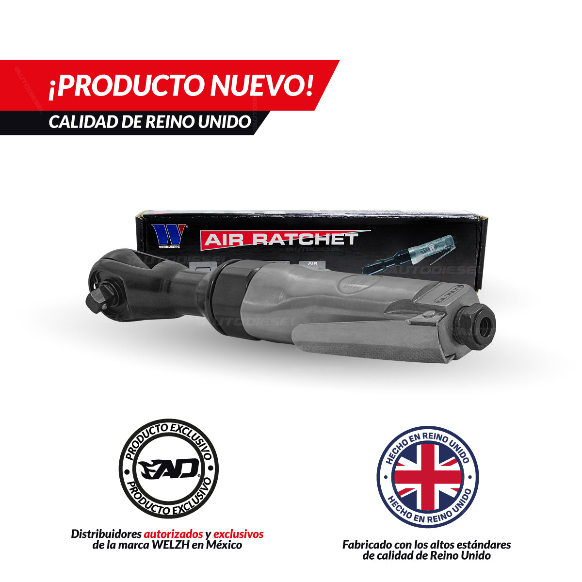 Trinquete neumático; 3/8'' dr 3012-WW