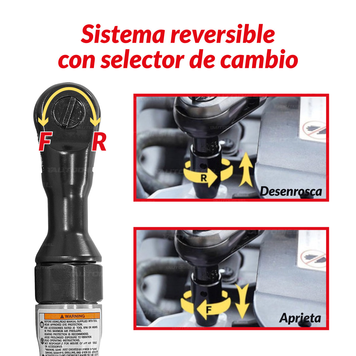 Trinquete neumático; 1/2'' dr 3013-WW