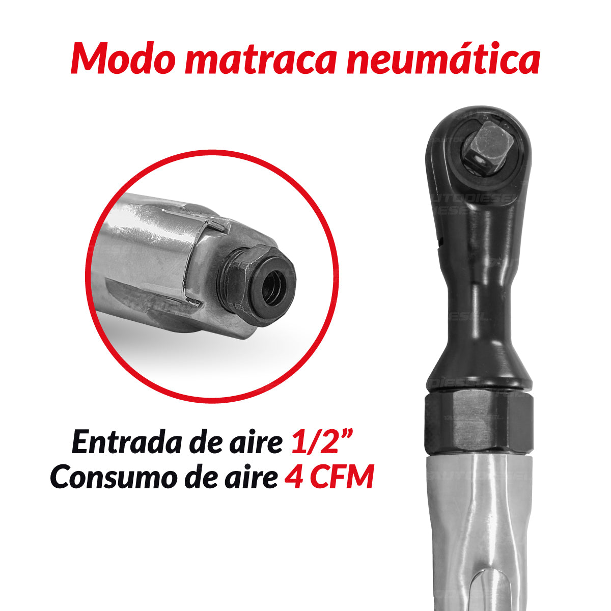 Trinquete neumático; 1/2'' dr 3013-WW