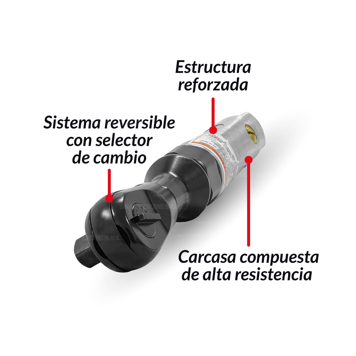Trinquete neumático; 1/2'' dr 3013-WW