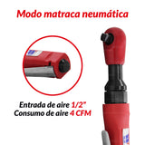 Trinquete neumático; Carcasa compuesta de alta resistencia de 1/2''dr 3019-WW