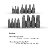 Removedores Torx® y hexagonales Lok-Typ™ de 15 piezas, kit maestro 4316-WW
