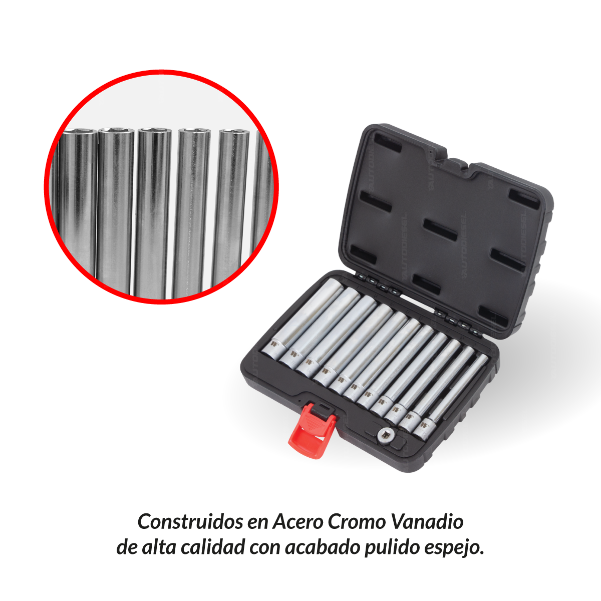 Juego de dados largos; Súper profundo, 3/8''dr, 6 puntas, 12 piezas 4434-WW