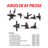 Surtido de conectores de retorno para inyector diesel, 85 piezas 44802-WW