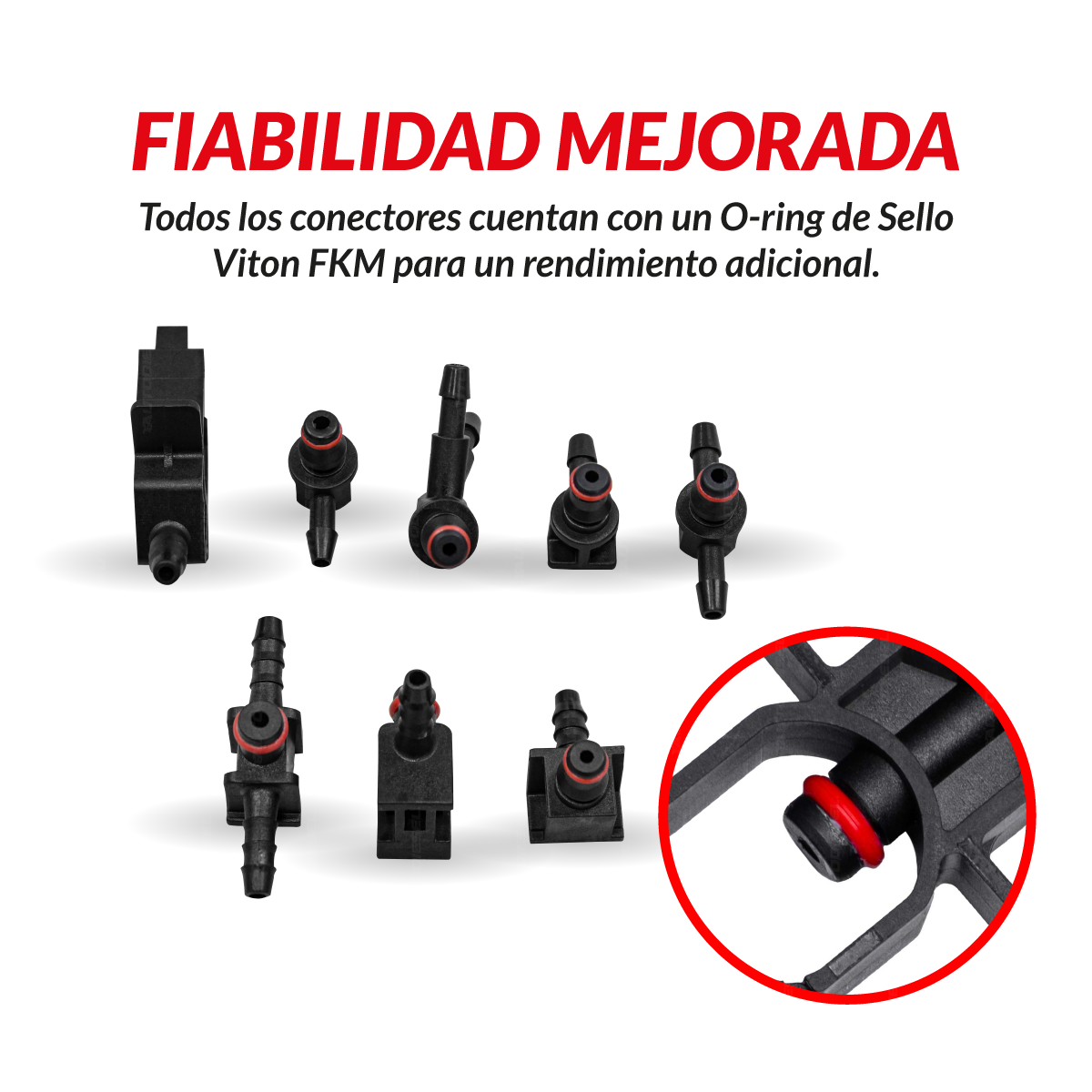 Surtido de conectores de retorno para inyector diesel, 85 piezas 44802-WW