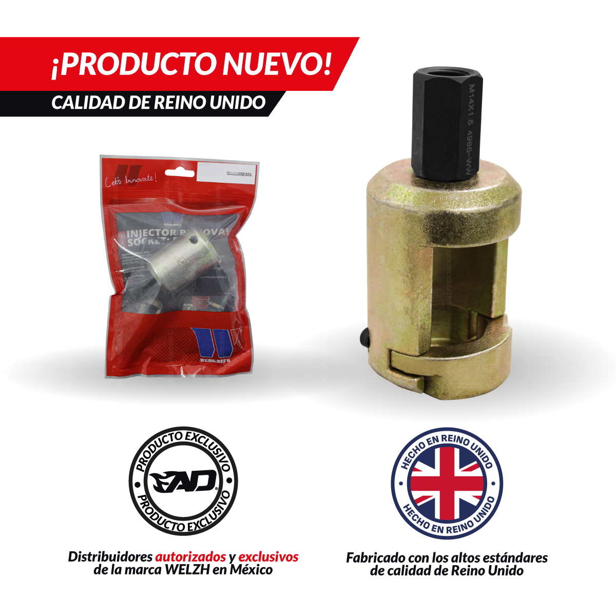 Adaptador universal para extractor neumático,inyectores Bosch 4985-WW