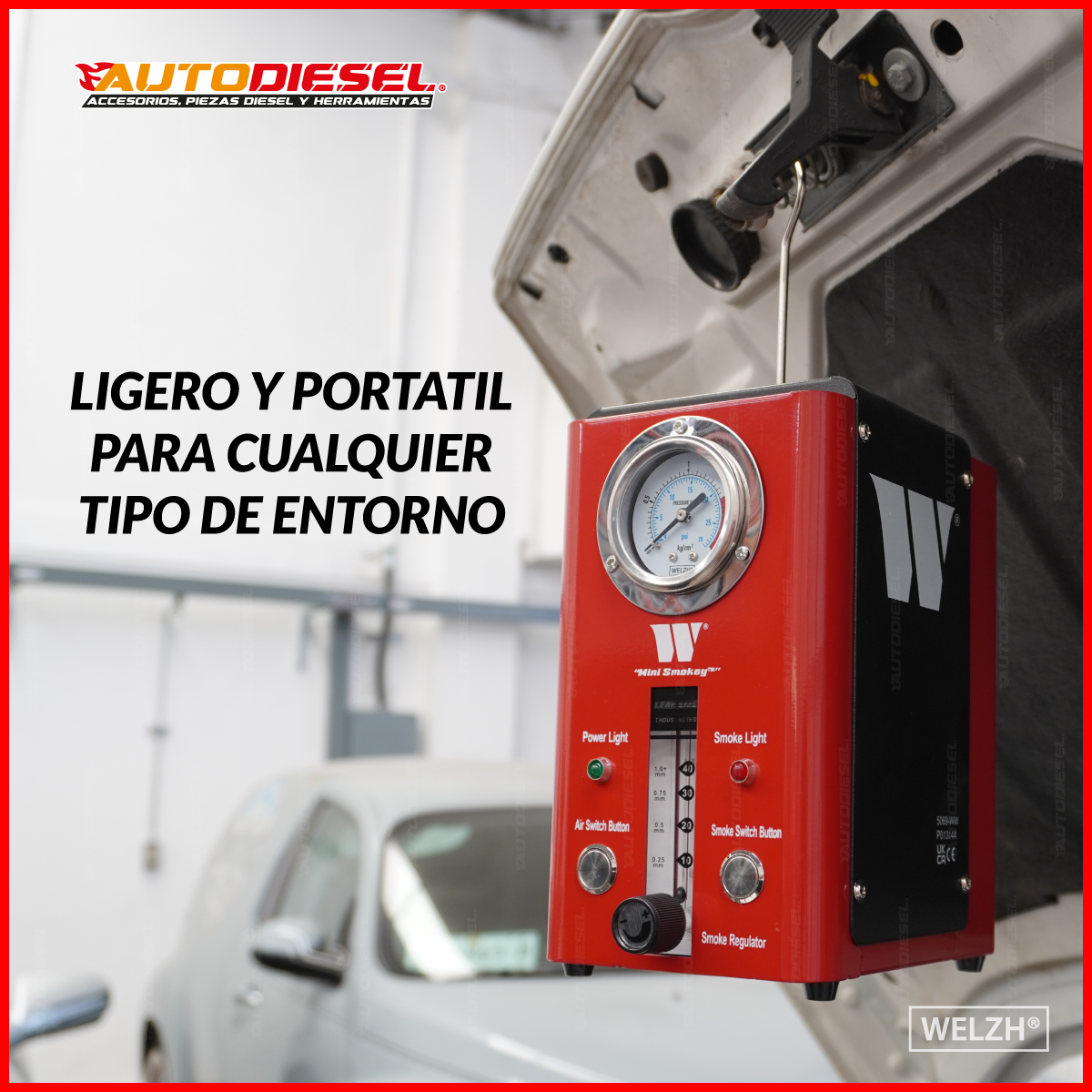 Máquina detectora de fugas de diagnóstico de humo ''Mini Smokey" 5069-WW