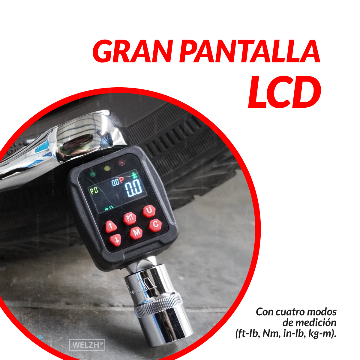 Adaptador de par digital; torquimetro, 1/2'' dr 10-200 Nm 5193-WW
