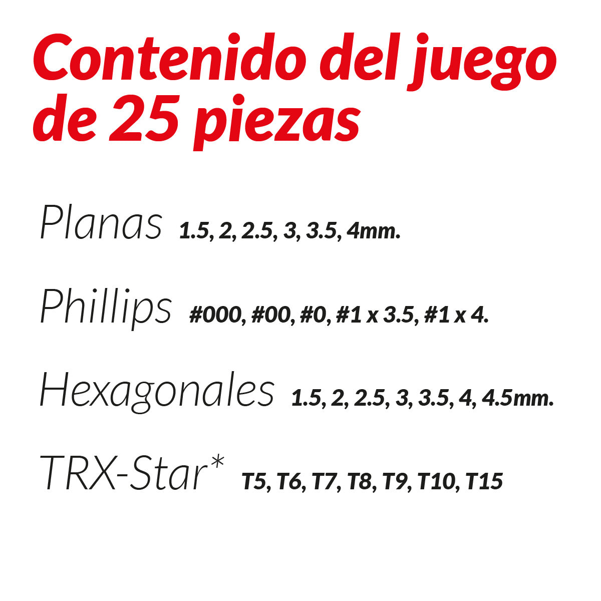 Juego de destornilladores de precisión de 25 piezas 5411-WW