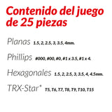 Juego de destornilladores de precisión de 25 piezas 5411-WW
