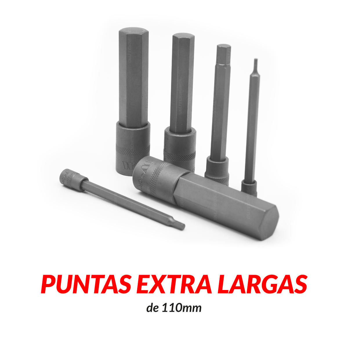 Juego maestro de puntas de vaso; 67 piezas extralargas, Torx, Etorx, Allen 6015-WW