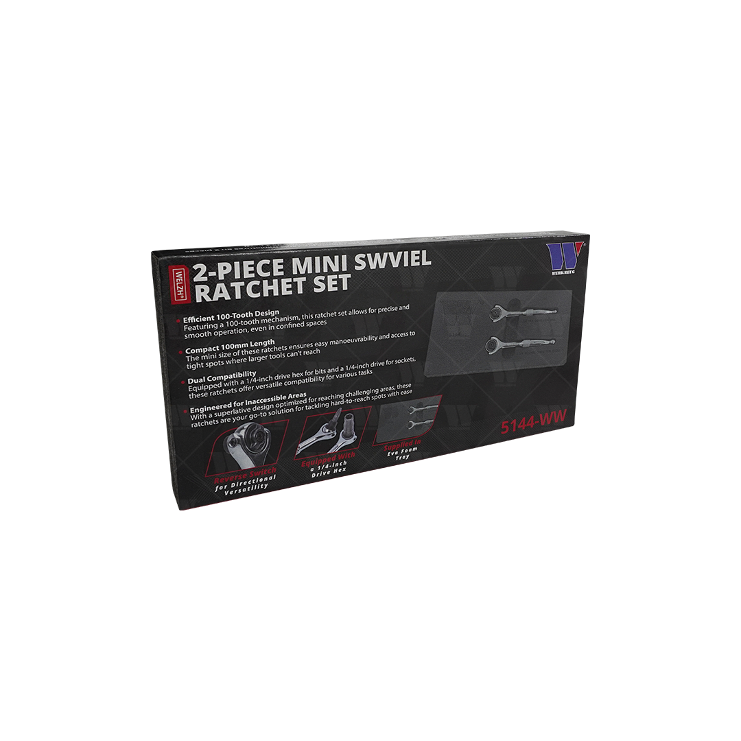 Juego de Carraca Mini Giratoria de 2 Piezas 5144-WW