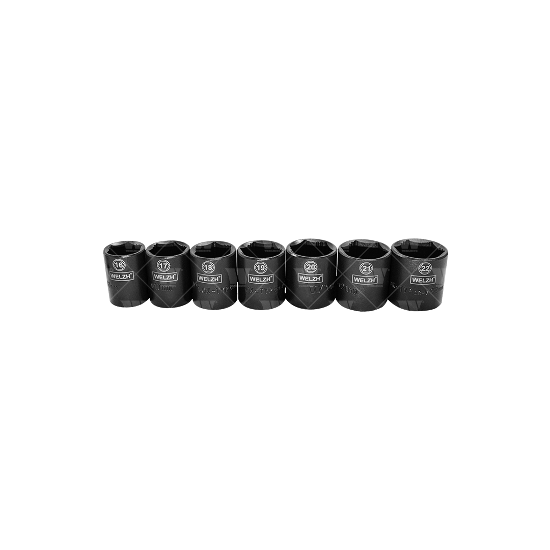 Juego de enchufes impacto 8-19 mm Lok-Typ; 3/8'', profundo y poco profundo 44115-WW