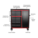 MAX CAR - Gabinete para herramientas con ruedas - 10 cajones