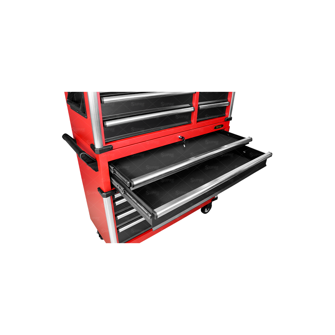 POWER X - Gabinete para herramientas con ruedas - 16 cajones