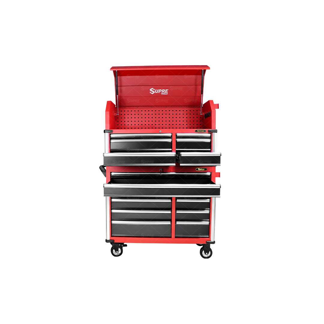POWER X - Gabinete para herramientas con ruedas - 16 cajones