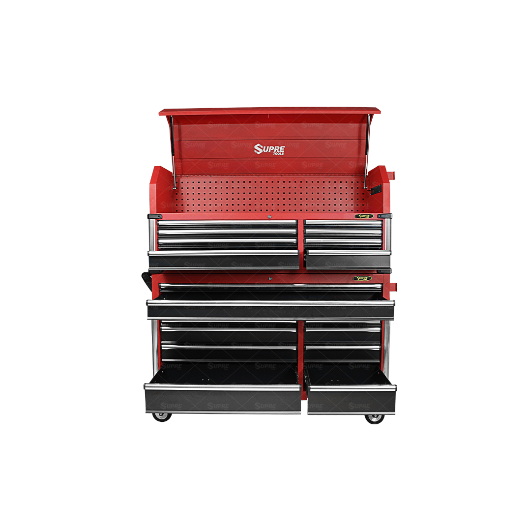 POWER XL - Gabinete para herramientas con ruedas - 18 cajones