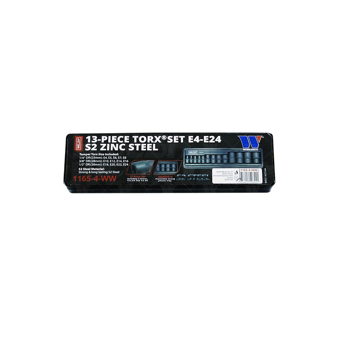 Juego de Dados, Torx® 3/8'', E4-E24, Acero S2 1165-4-WW
