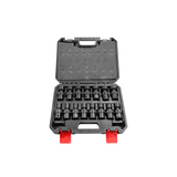 Juego de dados de impacto con nudo; 15 vasos de impacto universales con junta flexible de 1/2''dr, 10-24 mm 5151-ww