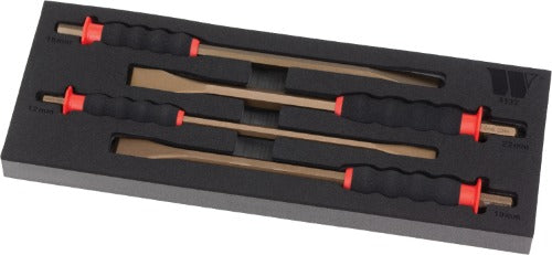 Juego de 4 cinceles fríos extra largos 3132-WW