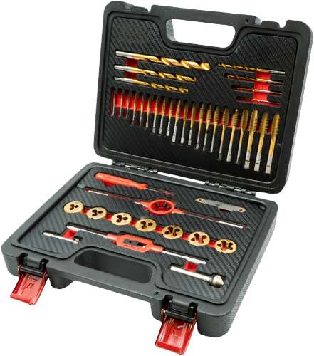 Juego de Machos y Terrajas Métrico de Titanio de 41 Piezas; M3-M12 5534-WW