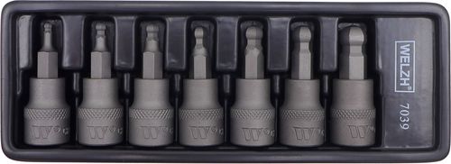 Juego de Dados con Punta; Juego de Llaves Hexagonales de Bola 3/8" de 48 mm HB3-HB10 7039-WW