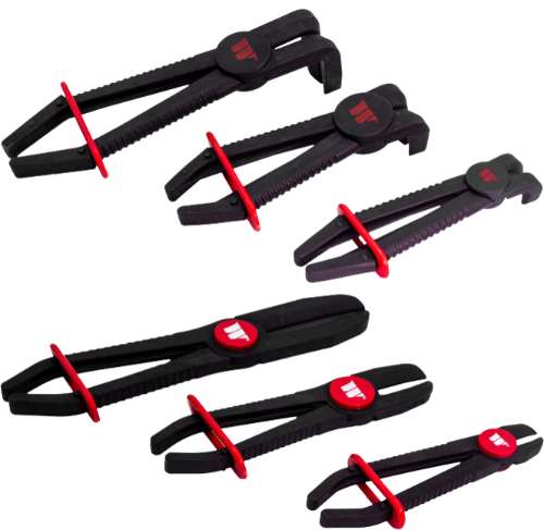 Pinzas de bloqueo para mangueras, 6 piezas, anguladas y rectas 5187-WW