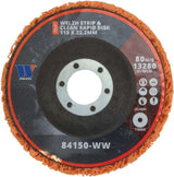 Disco de Desbarbado; Disco Welzh Strip & Clean Rapid 115 x 22 mm x 5 Piezas