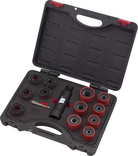 Kit de 16 Piezas para Limpieza y Rectificado de Pernos en Cubos de Rueda 1405-WW